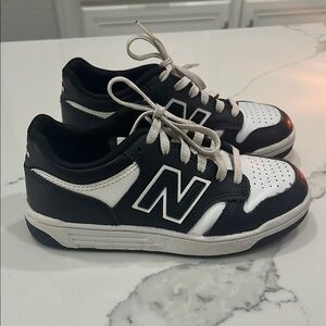 New Balance Kids Black and White Sneakers